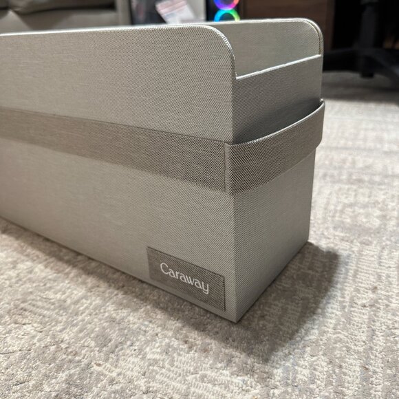 CARAWAY Home Pan Lid Tray Holders Organizers Storage Beige Taupe Gray NEW - Picture 7 of 9